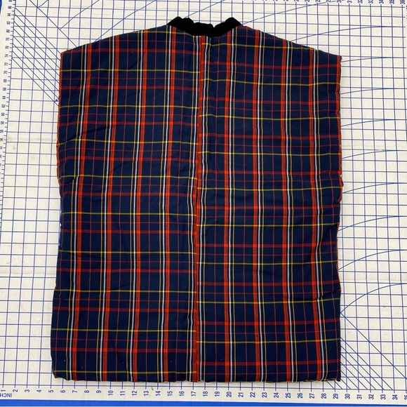 Kurume Hanten Jacket/Coat Vest 25 X 31 Blue/Red/Yellow Japanese Style - Picture 2 of 4